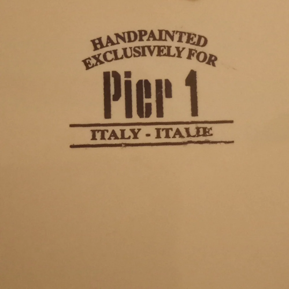 Pier 1 Imports 14' Christmas Holiday Serving Platter Cookie Tray Made in Italy